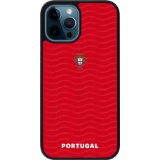 iPhone 12 / 12 Pro Case Hülle - Silikon schwarz Portugal 2026 personalisierbares Fussballtrikot