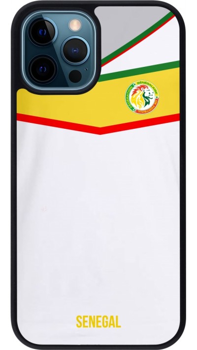 iPhone 12 / 12 Pro Case Hülle - Silikon schwarz Senegal 2022 personalisierbares Fußballtrikot