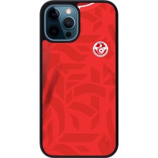 iPhone 12 / 12 Pro Case Hülle - Silikon schwarz Tunesien 2022 personalisierbares Fussballtrikot