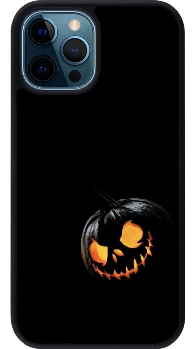 iPhone 12 / 12 Pro Case Hülle - Silikon schwarz Halloween 2023 discreet pumpkin