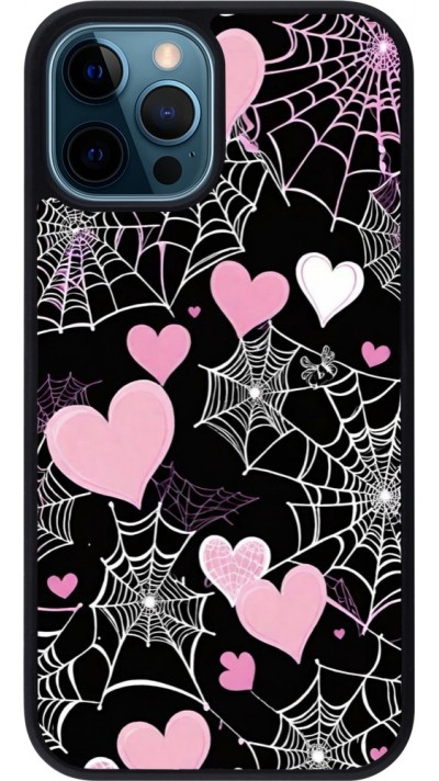 iPhone 12 / 12 Pro Case Hülle - Silikon schwarz Halloween 2024 girly