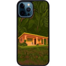 iPhone 12 / 12 Pro Case Hülle - Silikon schwarz Benitos house DTMF