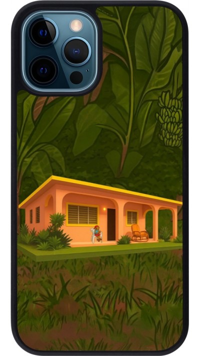 iPhone 12 / 12 Pro Case Hülle - Silikon schwarz Benitos house DTMF