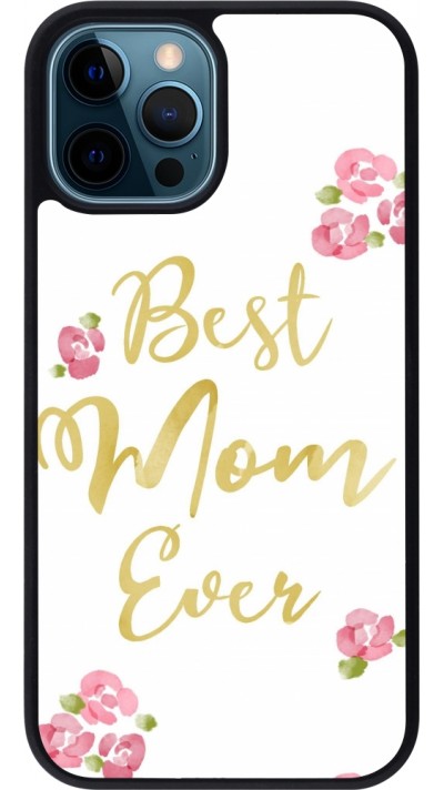 iPhone 12 / 12 Pro Case Hülle - Silikon schwarz Mom 2024 best Mom ever