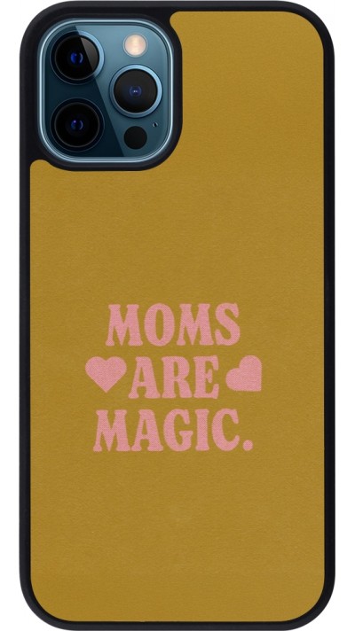 iPhone 12 / 12 Pro Case Hülle - Silikon schwarz Mom 2026 Are Magic