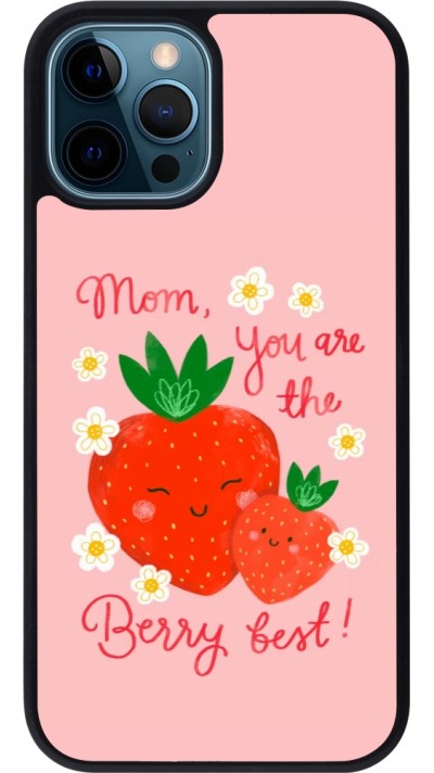 iPhone 12 / 12 Pro Case Hülle - Silikon schwarz Mom 2026 Berry best