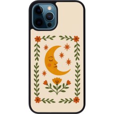 iPhone 12 / 12 Pro Case Hülle - Silikon schwarz Half moon stamp 2026