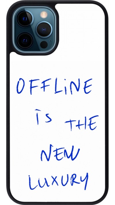 iPhone 12 / 12 Pro Case Hülle - Silikon schwarz Offline is the new luxury