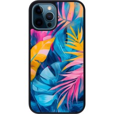 iPhone 12 / 12 Pro Case Hülle - Silikon schwarz Palms Blue