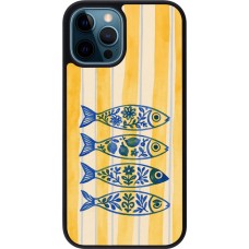 iPhone 12 / 12 Pro Case Hülle - Silikon schwarz Portuguese fish 2026