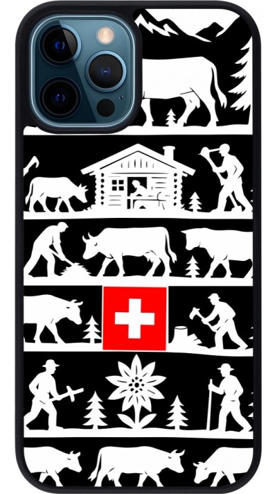 iPhone 12 / 12 Pro Case Hülle - Silikon schwarz Poya Schweiz 1 schwarz