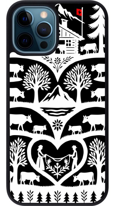 iPhone 12 / 12 Pro Case Hülle - Silikon schwarz Poya Schweiz 2 schwarz