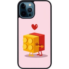 Coque iPhone 12 / 12 Pro - Silicone rigide noir Saint Valentines Day 26 Puzzle