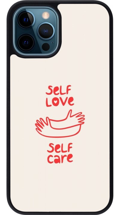iPhone 12 / 12 Pro Case Hülle - Silikon schwarz Saint Valentines Day 26 Self love self care