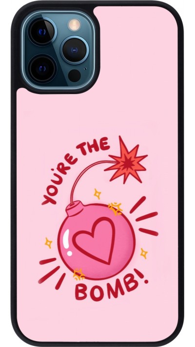 iPhone 12 / 12 Pro Case Hülle - Silikon schwarz Saint Valentines Day 26 You are the bomb