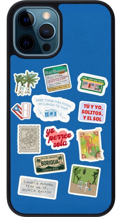 iPhone 12 / 12 Pro Case Hülle - Silikon schwarz Seals of the Dominican Republic DTMF