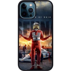 iPhone 12 / 12 Pro Case Hülle - Silikon schwarz Senna The King of Rain
