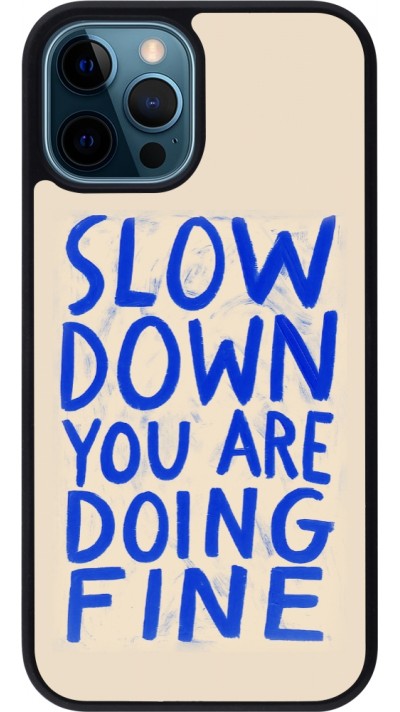 iPhone 12 / 12 Pro Case Hülle - Silikon schwarz Slow down 2026