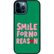 iPhone 12 / 12 Pro Case Hülle - Silikon schwarz Smile for no reason 2026