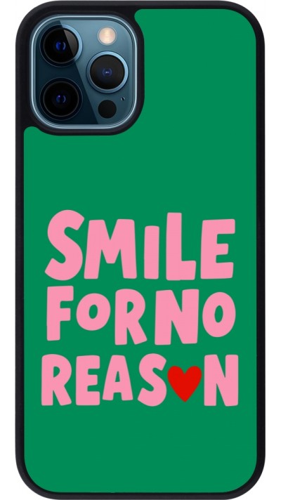 iPhone 12 / 12 Pro Case Hülle - Silikon schwarz Smile for no reason 2026