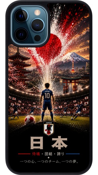 iPhone 12 / 12 Pro Case Hülle - Silikon schwarz Fussball Japan splash 2026