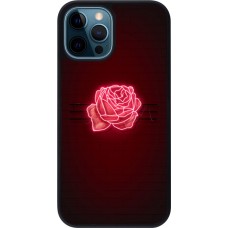 iPhone 12 / 12 Pro Case Hülle - Silikon schwarz Spring 23 neon rose