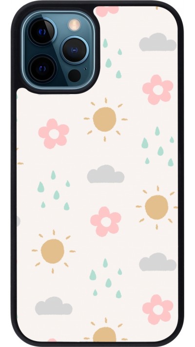 iPhone 12 / 12 Pro Case Hülle - Silikon schwarz Spring 23 weather