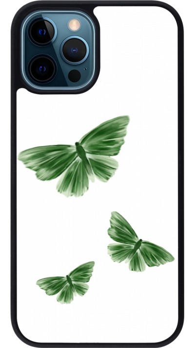 iPhone 12 / 12 Pro Case Hülle - Silikon schwarz Butterflies 2026