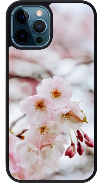 iPhone 12 / 12 Pro Case Hülle - Silikon schwarz Cherry tree 2026