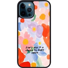 iPhone 12 / 12 Pro Case Hülle - Silikon schwarz Every day is a chance Spring 2026