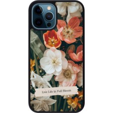iPhone 12 / 12 Pro Case Hülle - Silikon schwarz Full Bloom Spring 2026