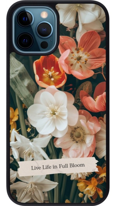 iPhone 12 / 12 Pro Case Hülle - Silikon schwarz Full Bloom 2026