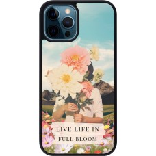 iPhone 12 / 12 Pro Case Hülle - Silikon schwarz Live life in full moon Spring 2026