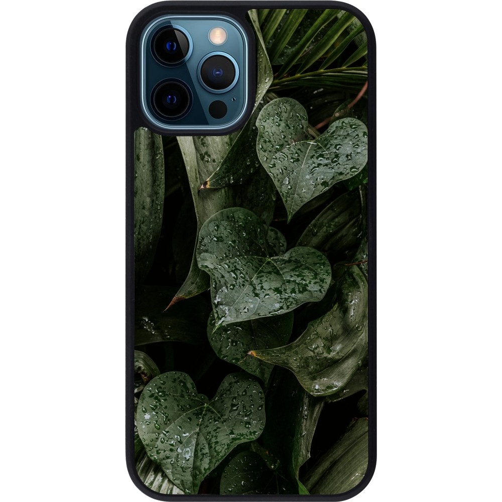 iPhone 12 / 12 Pro Case Hülle - Silikon schwarz Spring 23 fresh plants