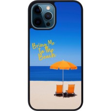 iPhone 12 / 12 Pro Case Hülle - Silikon schwarz Summer 2025 Bring me to the beach