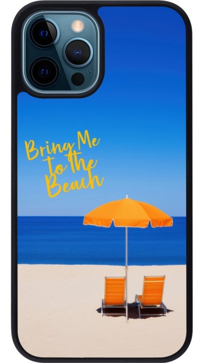 iPhone 12 / 12 Pro Case Hülle - Silikon schwarz Summer 2025 Bring me to the beach