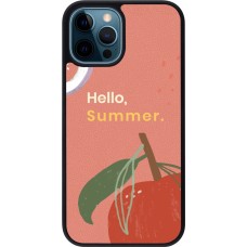 iPhone 12 / 12 Pro Case Hülle - Silikon schwarz Summer 2025 Hello summer