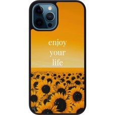 iPhone 12 / 12 Pro Case Hülle - Silikon schwarz Summer 2026 Enjoy your life