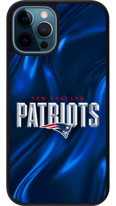 iPhone 12 / 12 Pro Case Hülle - Silikon schwarz Super Bowl 26 Patriots 2