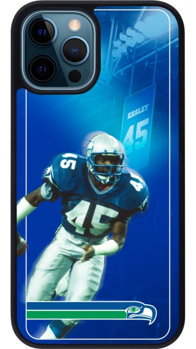 iPhone 12 / 12 Pro Case Hülle - Silikon schwarz Super Bowl 26 Seattle 1