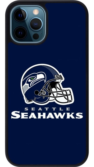 iPhone 12 / 12 Pro Case Hülle - Silikon schwarz Super Bowl 26 Seattle 3
