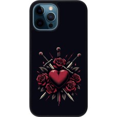 iPhone 12 / 12 Pro Case Hülle - Silikon schwarz Valentine 2024 gothic love