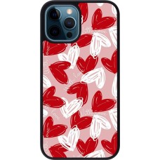 iPhone 12 / 12 Pro Case Hülle - Silikon schwarz Valentine 2024 with love heart