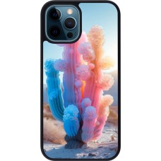 iPhone 12 / 12 Pro Case Hülle - Silikon schwarz Artificial vegetation 2025