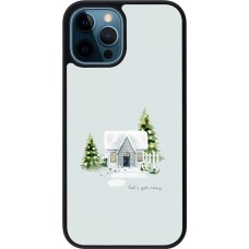 iPhone 12 / 12 Pro Case Hülle - Silikon schwarz Winter 25 Cosy House