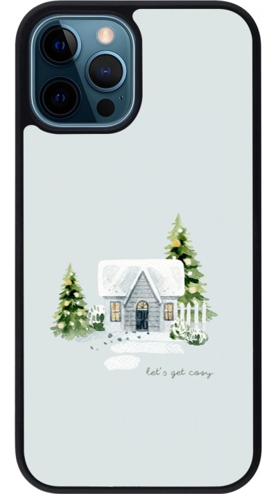iPhone 12 / 12 Pro Case Hülle - Silikon schwarz Winter 25 Cosy House
