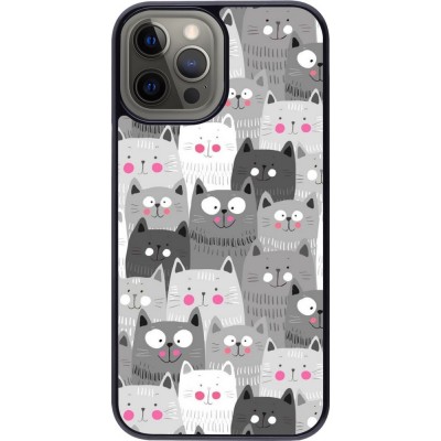 Hülle iPhone 12 Pro Max - Katzenschwärme