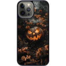 iPhone 12 Pro Max Case Hülle - Halloween 2025 Pumpkin with flowers