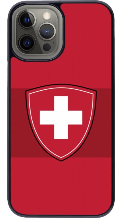 iPhone 12 Pro Max Case Hülle - Hockey World Championship Ecusson Suisse
