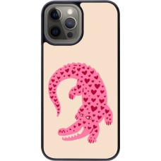 iPhone 12 Pro Max Case Hülle - Pink crocodile 2026